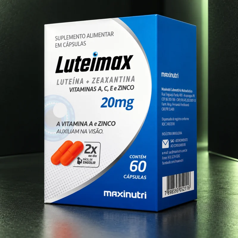 Maxinutri Suplemento Alimenticio Luteimax 20mg, 60 Cápsulas