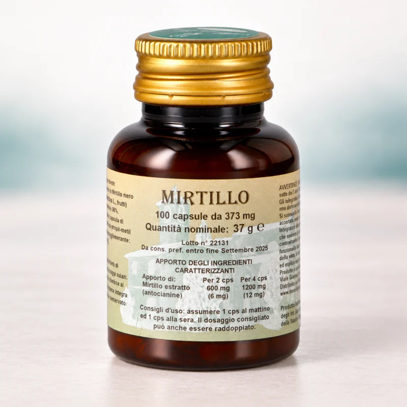 Monelli Ezio Mirtillo, 100 capsule vegetali